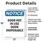 Signmission Door Not In Use Door Inoperable, 12 in W x Rectangle, Plastic OS-2PACK-NS-P-1218-V-11514 - alternate 5